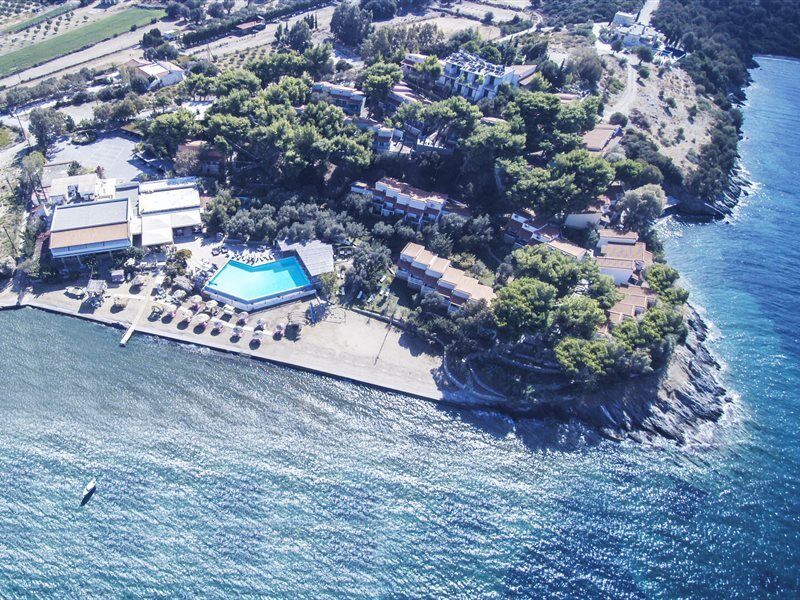 Venus Beach Hotel Bungalows Nea Styra Exteriör bild